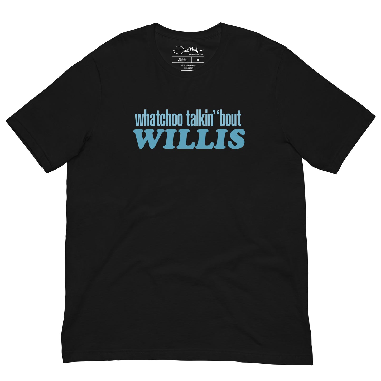 "Whatchoo Talkin Bout Willis" Blue Logo Tee