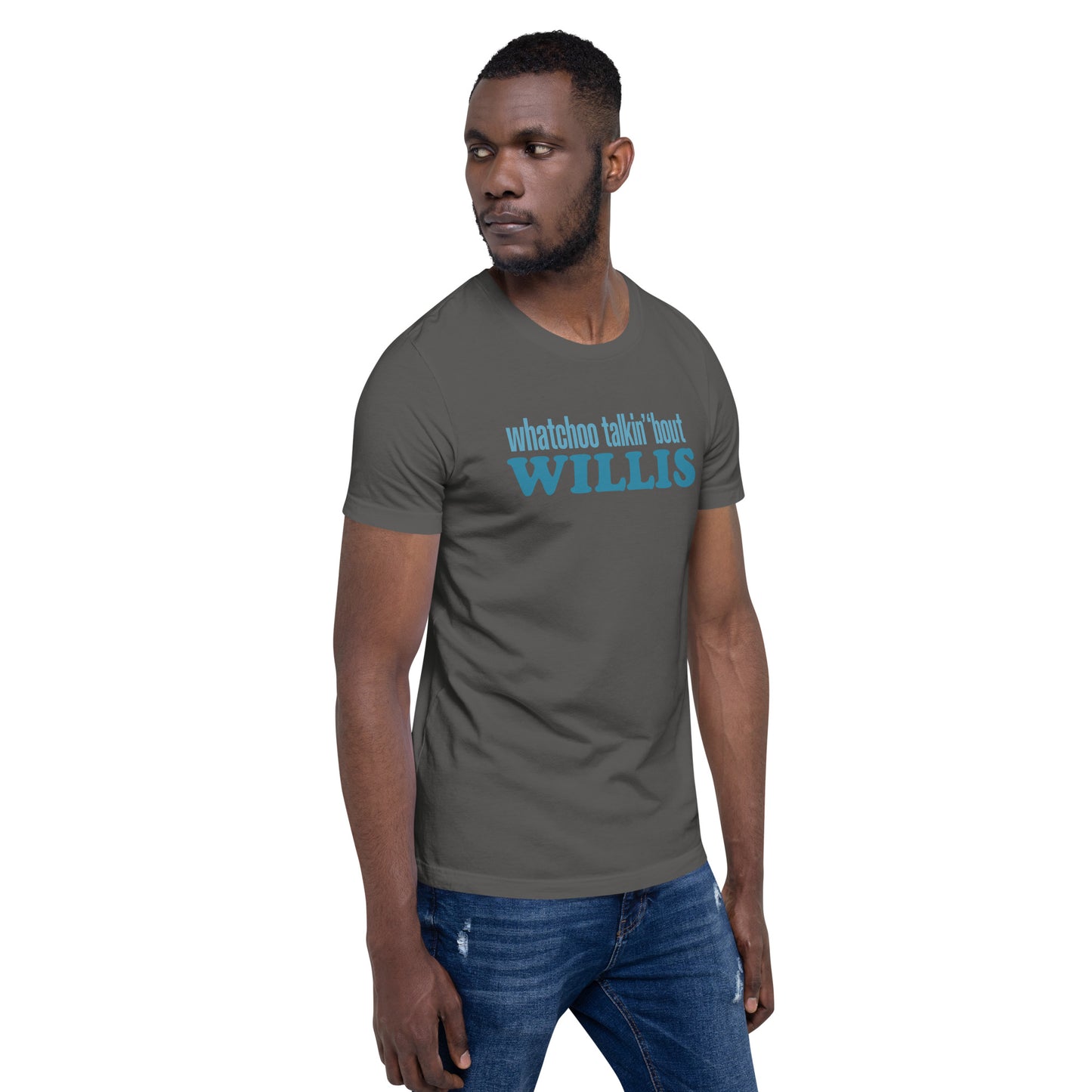 "Whatchoo Talkin Bout Willis" Blue Logo Tee